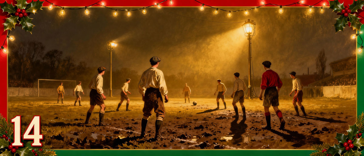 1878 fand das erste Flutlichtspiel der Welt in Sheffield statt