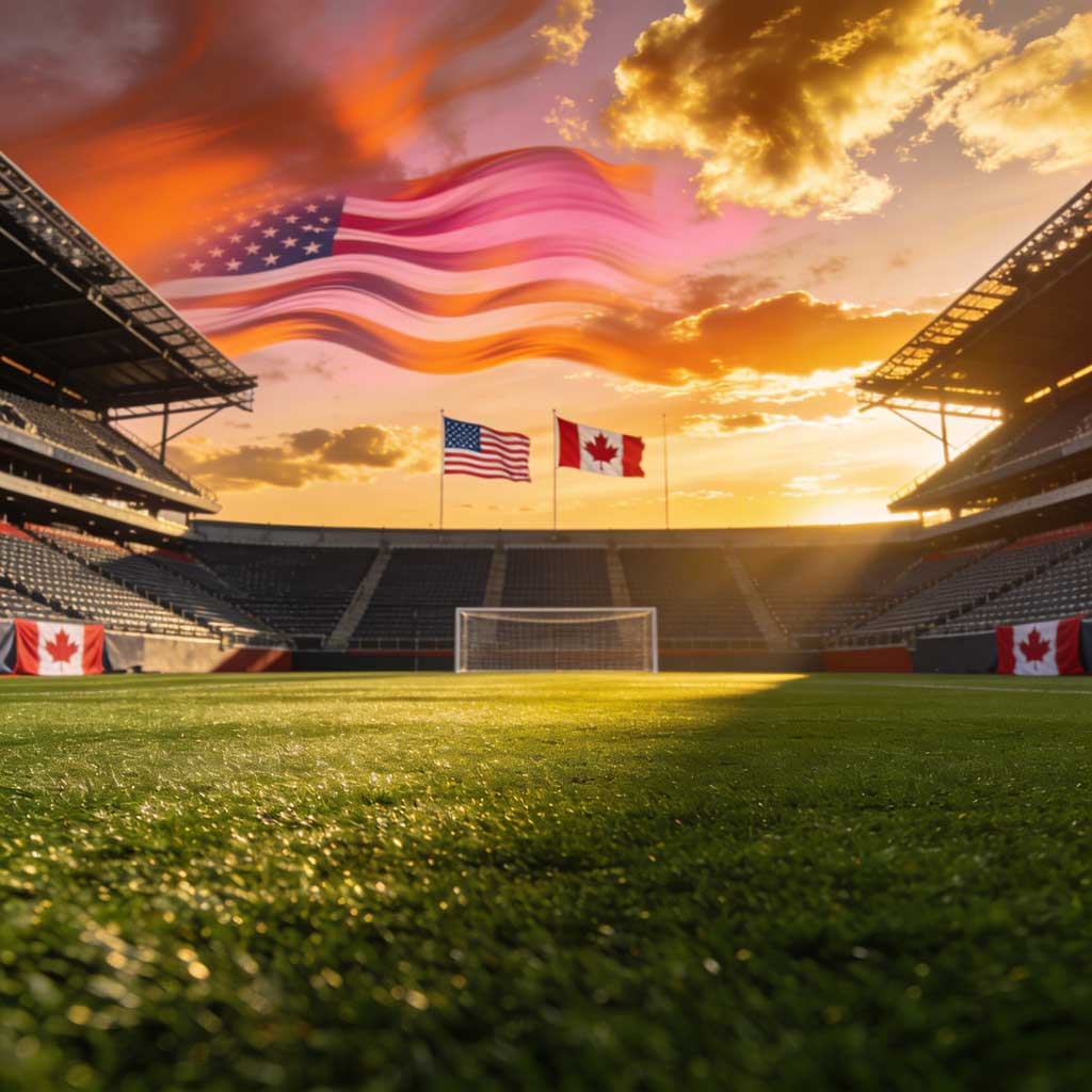 Ein leeres Stadion in Nordamerika (Symbolbild, KI-generiert)